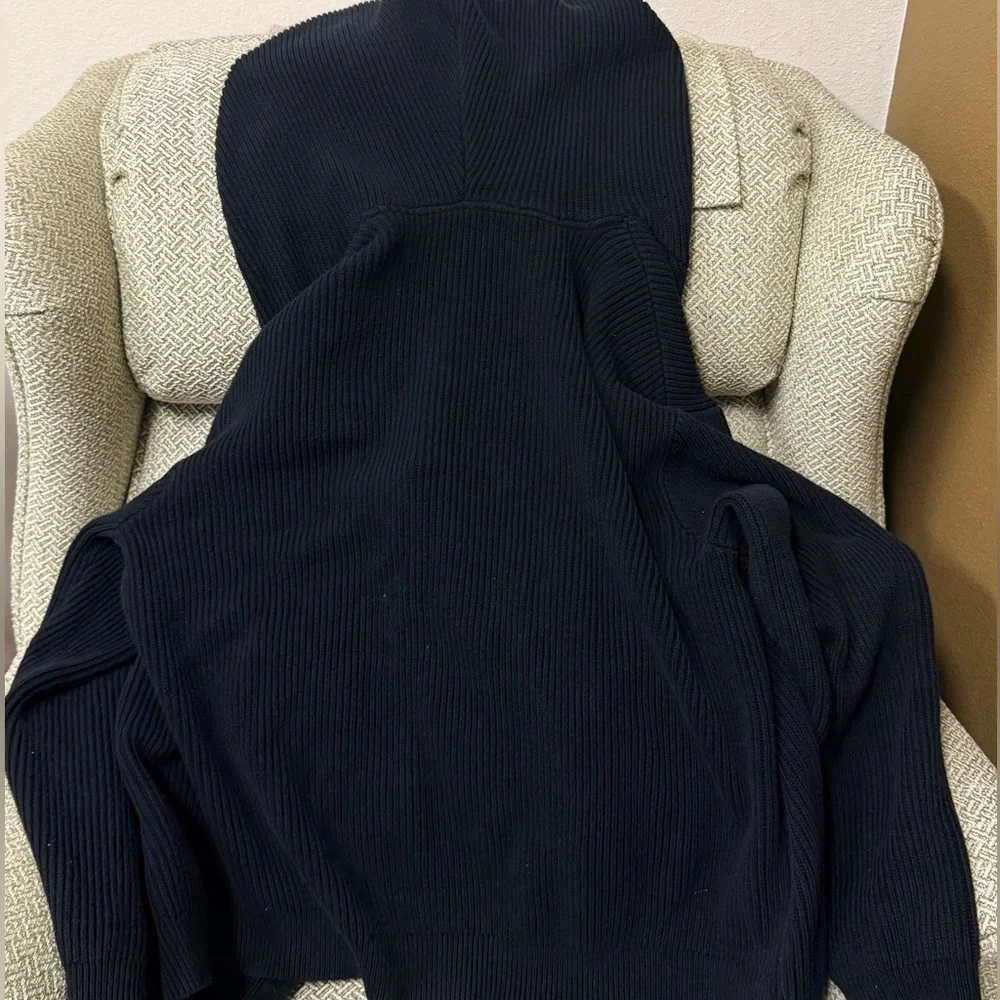 Alo Domain Rib Knit Full Zip Sweater - Picture 4 of 4